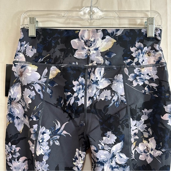Ideology Womens Floral Botanic Cropped Length Activewear Workout Leggings Med - Picture 8 of 8